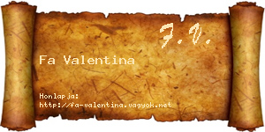Fa Valentina névjegykártya